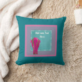 ターコイズピンクエレペントホームデコール クッション (ブランケット)