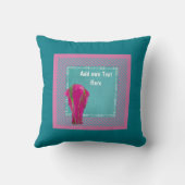 ターコイズピンクエレペントホームデコール クッション (裏面)