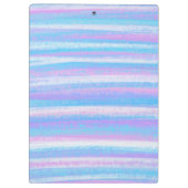 ターコイズピンクパープルのペイントされたアクリルストライプ クリップボード (裏面)