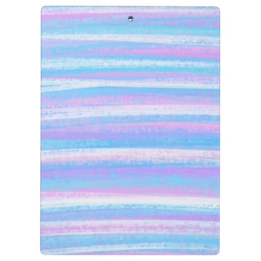 ターコイズピンクパープルのペイントされたアクリルストライプ クリップボード (裏面)