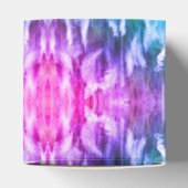 ターコイズピンクパープル万華鏡のように千変万化するパターングラスギフトボックス フェイバーボックス (上部)