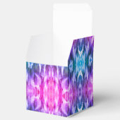 ターコイズピンクパープル万華鏡のように千変万化するパターングラスギフトボックス フェイバーボックス (オープン)