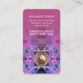 ターコイズピンクパープル陰陽ホリスティックヨガ 名刺 (裏面)