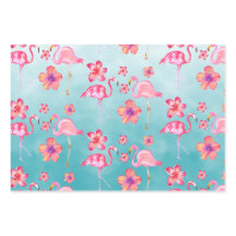 ターコイズピンクフラミンゴ&ピンクハイビスカス2