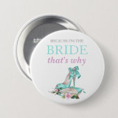 ターコイズピンクブライドバラサテンピロー 缶バッジ (正面&裏面)