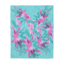 ターコイズピンク抽象芸術ハワイアン花