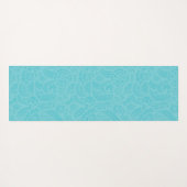 ターコイズピンク抽象芸術ハワイアン花 ヨガマット (裏面(横))