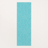 ターコイズピンク抽象芸術ハワイアン花 ヨガマット (裏面)