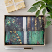 ターコイズピーコックコラージバイエルジーレーン 薄葉紙 (ギフト)