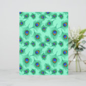 ターコイズピーコックフェザーオンライトアクア (スタンド正面)