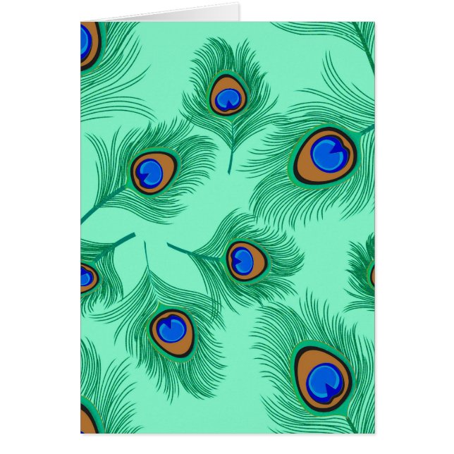 ターコイズピーコックフェザーオンライトアクア (正面)