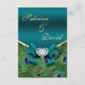 ターコイズピーコック受付カード エンクロージャーカード (正面)