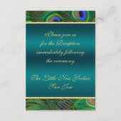 ターコイズピーコック受付カード エンクロージャーカード (裏面)