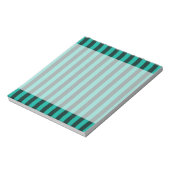 ターコイズピーコック垂直ストライプ ノートパッド (回転)