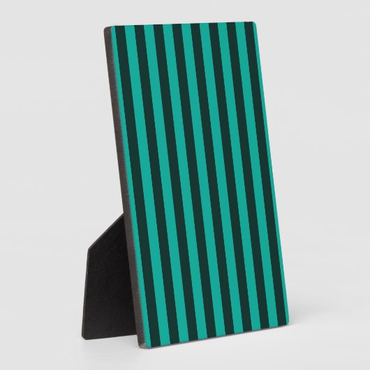ターコイズピーコック垂直ストライプ フォトプラーク (側面)