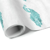 ターコイズピーコック結婚式ラッピングペーパー ラッピングペーパー (ロールコーナー)
