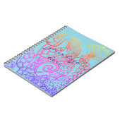 ターコイズファンタジー蝶 ノートブック (左側)