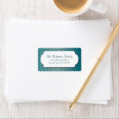 ターコイズファンパターン（白い枠） ラベル (インサイチュ)