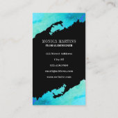 ターコイズフェイクの石質及び黒 名刺 (裏面)