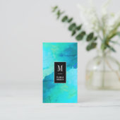 ターコイズフェイクの石質及び黒 名刺 (スタンド正面)