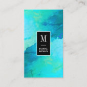 ターコイズフェイクの石質及び黒 名刺 (正面)