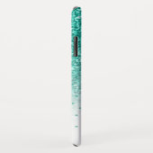 ターコイズフェイクグラデーションモダンデザイン Case-Mate iPhoneケース (裏面/右)