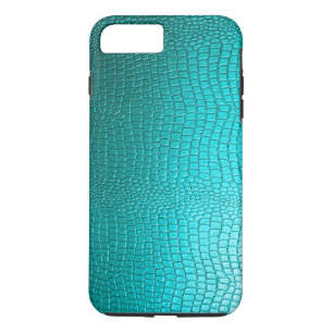 ターコイズフェイクレザースネークスキン iPhone 8 PLUS/7 PLUSケース