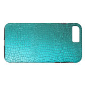 ターコイズフェイクレザースネークスキン Case-Mate iPhoneケース (裏面(横))