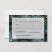 ターコイズフォレストビジネスギフト券カード 出欠カード (裏面)