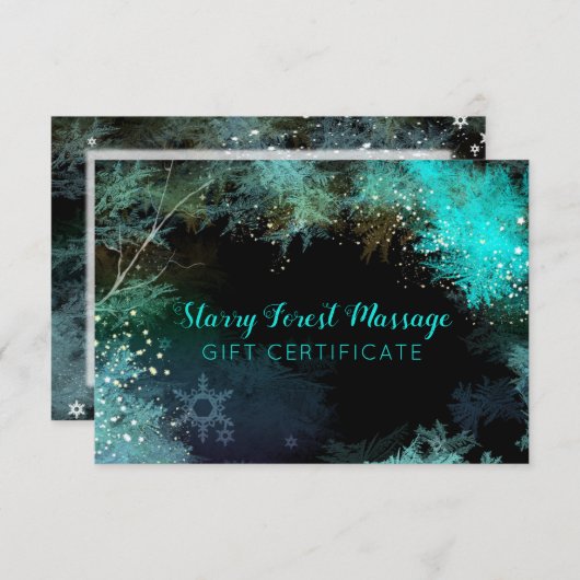 ターコイズフォレストビジネスギフト券カード 出欠カード (正面/裏面)