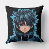ターコイズフォース:アニメスタイルマンガボーイ クッション (裏面)