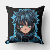 ターコイズフォース:アニメスタイルマンガボーイ クッション (正面)