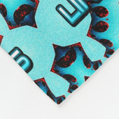 ターコイズフラクタルスターブラスト フリースブランケット (角)