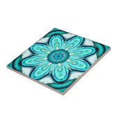 ターコイズフラクタル花浴室用タイル タイル (側面)