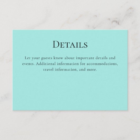 ターコイズフラミンゴ詳細 エンクロージャーカード (正面)