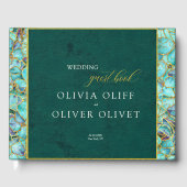 ターコイズフラワーズエメ結婚ラルド ゲストブック (正面)