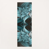 ターコイズフラワー素晴らしフラクタル ヨガマット (正面)