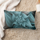 ターコイズフラワー素晴らしフラクタル ランバークッション (ブランケット)