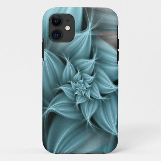 ターコイズフラワー素晴らしフラクタル Case-Mate iPhoneケース (裏面)