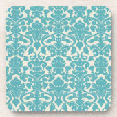 ターコイズフランスのダマスク コースター (正面)
