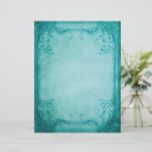 ターコイズフレームスクラップブック作りクラフト紙 (スタンド正面)
