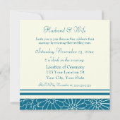 ターコイズフローラの結婚誓い更新招待状 招待状 (裏面)