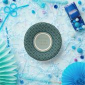 ターコイズフローラアクセント ペーパーボウル (パーティー)