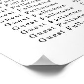 ターコイズフローラエレガントウェディング ポスター (角)