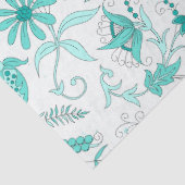 ターコイズフローラシリーズデザイン7ティッシュペーパー 薄葉紙 (詳細)