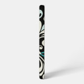 ターコイズフローラスワーlsサムスンS22ケース Samsung Galaxyケース (左側面)