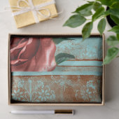 ターコイズフローラティーポットデクページ 薄葉紙 (ギフト)