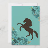 ターコイズフローラバラウェスタン素朴キンセアニェラ 招待状 (裏面)