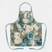 ターコイズフローラバラエレガントエプロン エプロン (正面)
