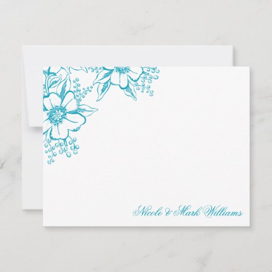 ターコイズフローラレタープレス結婚スタイル (正面)